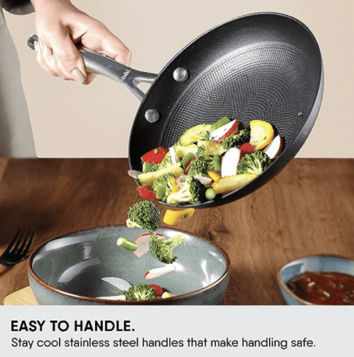 Stahl Cast Iron Pan / Skillet Without Lid I Enameled Cast Iron Frypan I Lightweight Rust Free Iron Frying Pan I Gas, Induction & Oven friendly I Stick Resistant Fry Pan I Iron Cookware Blacksmith Hybrid 8420, Dia 20cm, 0.8 Litres - Image 2